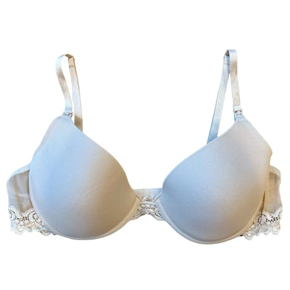 Natori Nursing Bra Beige Lace Lined Size 36C - Picture 1 of 6